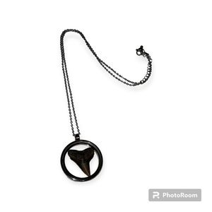 Sharks tooth locket necklace